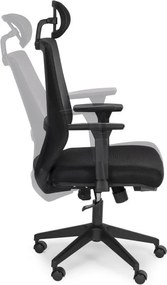 Otočná kancelárska stolička s tvarovaným operadlom a opierkou hlavy, nastaviteľná výška