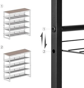 Botník Vasagle Fenaro 75,2 cm hnědý/černý
