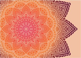 Sklenený obraz - Mandala umenia (70x50 cm)
