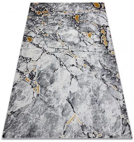 Koberec GLOSS moderný 528A 58 Mramor, kameň, štýlový, glamour slonová kosť / čierna Veľkosť: 240x330 cm