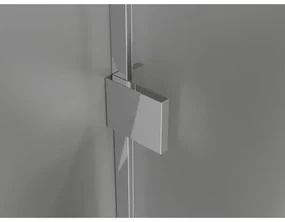 Mexen Lunar T, výklopný sprchový kút pravý 130 x 120 cm, 8mm číre sklo, chrómový profil, 834T-130-120-01-00-P