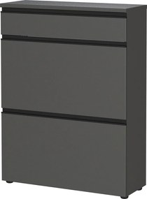 Antracitová skrinka na topánky 80x107x29 cm Baldone – Germania