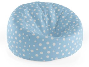 Sablio Sedací vak Cocoon Biele bodky na modrej - 115 x 75 cm x 45 cm