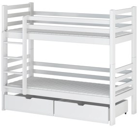 Detská posteľ 90 x 200 cm Paul (s roštom a úl. priestorom) (biela). Akcia -20%. Vlastná spoľahlivá doprava až k Vám domov. 1013579