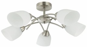 Prisadený luster DONNA 5xE27/60W/230V nikel