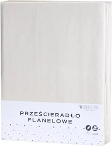 Flanelová plachta svetlobéžová Rozmer: 180x200 cm + 30 cm