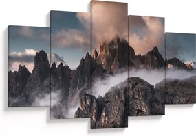 Obraz - Talianske dolomity schované v hmle (150x105 cm)