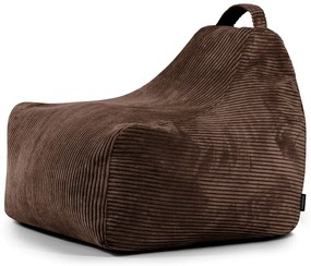 Tmavohnedý menčestrový detský sedací vak Game Amuse – SLOWDOWN