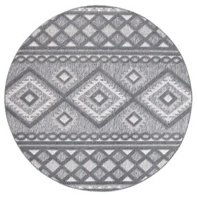 Dekorstudio Okrúhly terasový koberec SANTORINI - 435 antracitový Priemer koberca: 160cm