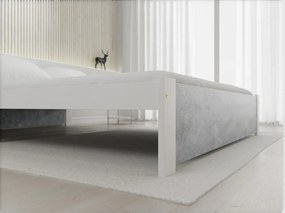 Posteľ IKAROS 180 x 200 cm, betón/biela Rošt: S latkovým roštom, Matrac: Matrac COCO MAXI 20 cm