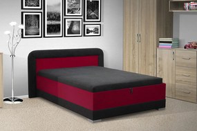 Nabytekmorava Čalúnená posteľ s úložným priestorom JARO HIT 120x200 farba čalúnenia: bordó