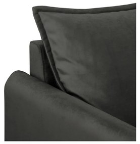 Tmavosivá zamatová pohovka 138 cm Juli – Ropez