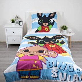 Jerry Fabrics Bavlnené obliečky 140x200 + 70x90 cm - Zajačik Bing "Sula"