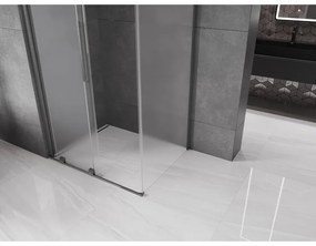 Mexen Velar, sprchový kút s posuvnými dverami 90 x 110 cm, 8mm sklo námraza, grafit brúsený, 871-090-110-31-66
