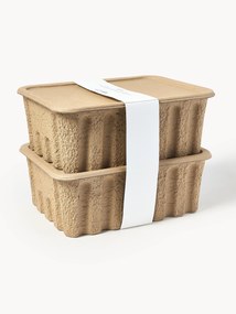 Úložné škatuľky z papierovej hmoty Pulp, H 30 cm, 2 ks