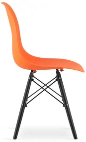 Set jedálenských stoličiek OSAKA oranžové (čierne nohy) 4ks