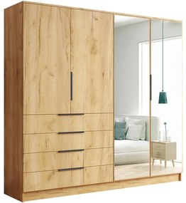 Skriňa Bogota 200 craft zlatá+rukoväť čierna