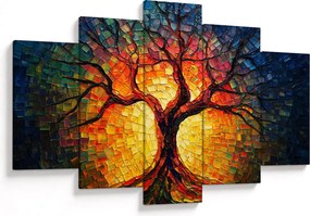 Obraz - Strom života v mozaike (150x105 cm)