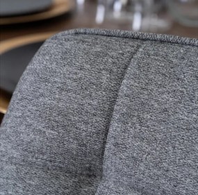 Vintino kreslo BERA Látka - sivá farba, nohy čierne - vintino.sk