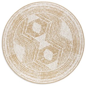 Okrovožlto-krémový okrúhly vonkajší koberec ø 140 cm Gemini – Elle Decoration