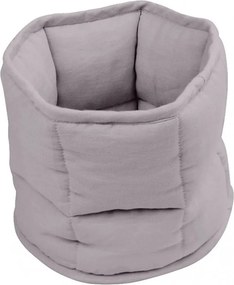 Ľanový prešívaný košík tmavo šedá o 20 cm