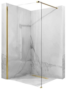 Rea AERO, sprchová zástena WALK IN 80 x 195 cm, číre sklo - zlatý profil, REA-K8439