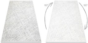 Koberec DUKE 51550 krémový / sivý - károvaný / strapce