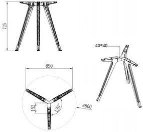 Konferenčný stôl PRIMO ZEN, priemer 80 cm, sivostrieborná podnož, buk