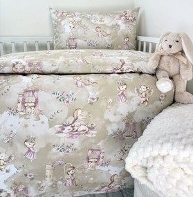 Posteľná obliečka do postieľky Na Vlásku 90x130 / 45x65 cm – 100% bavlna, rozprávkový motív, zips