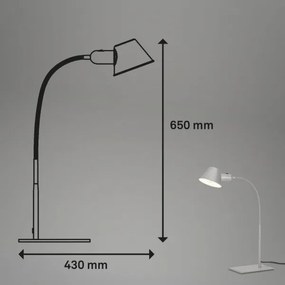 Brilo - Stolová lampa 1xE27/10W/230V matný chróm