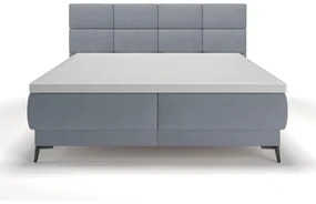 Manželská kontinentálna posteľ 140 cm Riviera 140 (s roštom a matracom) (s úl. priestorom) (grafit + čierna). Akcia -18%. Vlastná spoľahlivá doprava až k Vám domov. 1099648