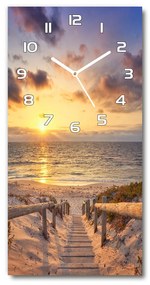 Nástenné hodiny tiché Chodník na pláž pl_zsp_30x60_f_165069331
