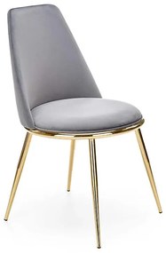 Stolička K460 Velvet/Chrome Šedá
