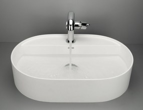 Deante Umývadlo na dosku Silia 55x35 cm - CQS AU6B, granit, alabaster