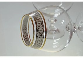 BOHEMIA ANGELA ZLATO-PLATINOVÝ POHÁR 400 ML SADA 6 KS