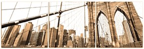 Obraz na plátne - Manhattan Bridge - panoráma 5925FB (90x30 cm)