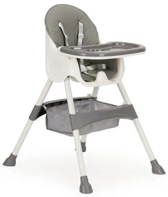 Detská jedálenská stolička - do 50kg | sivo-biela