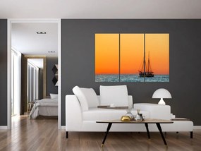 Plachetnica na mori - moderný obraz