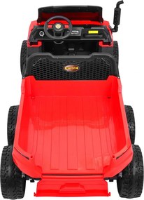 Ramiz Detské nákladné auto Farmer Truck pre 2 deti červené + pohon 4x4 + diaľkové ovládanie + sklápač + LED audio