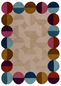 Béžový ručne tkaný vlnený koberec 160x230 cm Mia Textured Scallop – Flair Rugs
