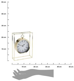 Stolové kovové hodiny 25 cm zlaté