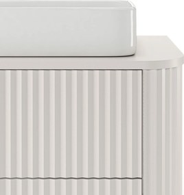 Závěsná skříňka pod umyvadlo Nuvia s deskou 80 cm kašmírová