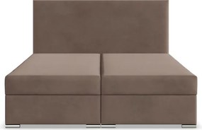 Manželská posteľ ZONZA Velvet 140×200 cm hnedá
