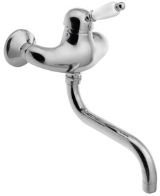 Nástenná umývadlová batéria v striebornej farbe (1 výstup) Kirké White – Sapho