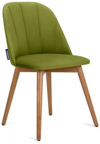 Konsimo Sp. z o.o. Sp. k. Jedálenská stolička BAKERI 86x48 cm svetlozelená/buk KO0075