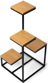 STOJAN NA KVETINÁČ KASKADA 79X40X40 CM ČIERNA/HNEDÁ