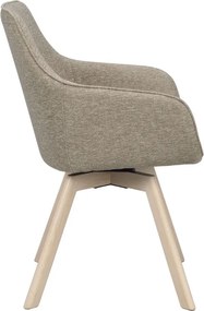 Béžové čalúnené jedálenské kreslá v súprave 2 ks Alison – Rowico