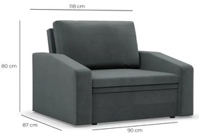 Kreslo ORBIT Poso rozkladacie, tmavosivé