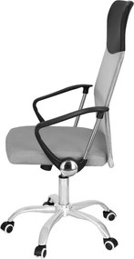 Kancelárska stolička Springos HF0032 – otočná, na kolieskach, sivo-čierna