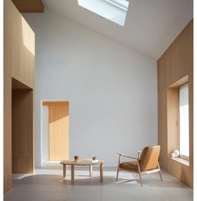 Okrúhly konferenčný stolík z dubového dreva v prírodnej farbe ø 100 cm Kulin – Gazzda